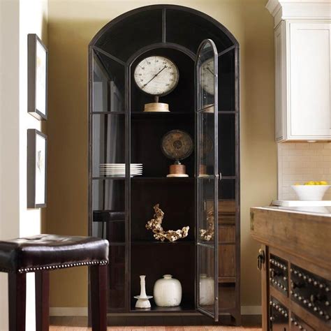 metal and glass china cabinet